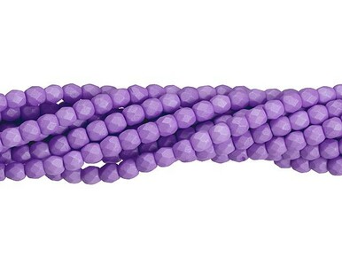 Csiszolt gyöngy 4mm - matt light purple