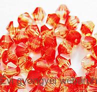 Cseh bicone 4mm - fireopal