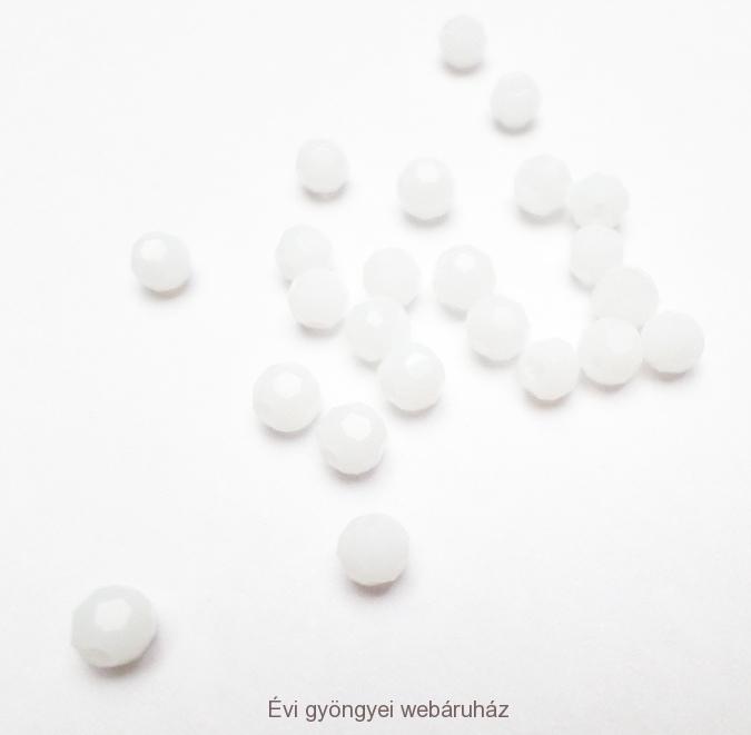 Csiszolt gömb 4mm - opaque white