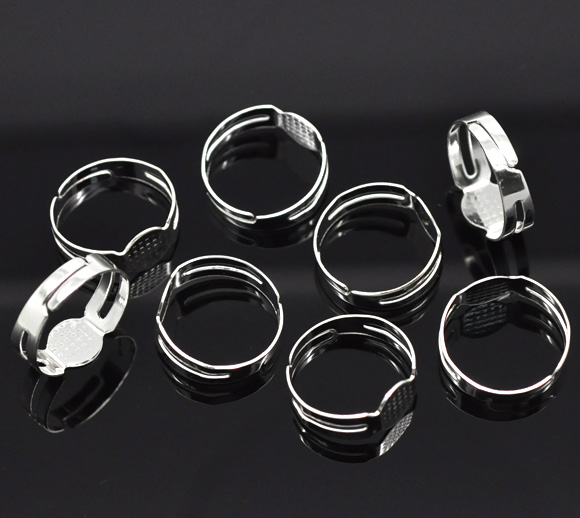 Gyűrűalap - ezüst (8mm)