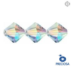 PRECIOSA bicone 3mm - crystal ab