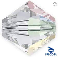 PRECIOSA bicone 4mm - crystal