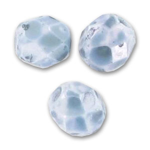 Csiszolt gyöngy 4mm - marbled blue