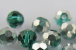 Csiszolt gömb 4mm - emerald and silver