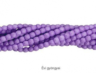 Csiszolt gyöngy 4mm - matt light purple