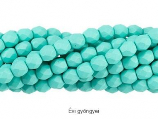 Csiszolt gyöngy 3mm - matt türkiz