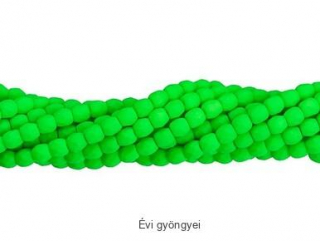 Csiszolt gyöngy 4mm - neon green