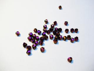 Cseh bicone 4mm - metallic purple
