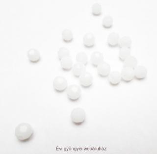 Csiszolt gömb 4mm - opaque white