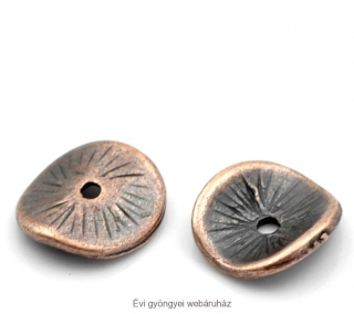 Hajlított köztes/gyöngykupak 9mm - bronz