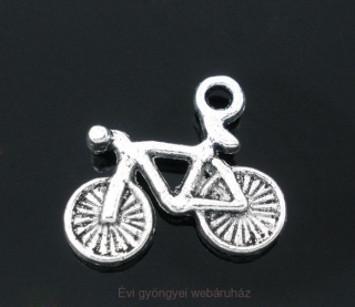 Bicikli fityegő - ezüst