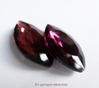 Navette amethyst - 17x32mm