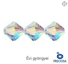 PRECIOSA bicone 3mm - crystal ab