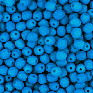 Csiszolt gyöngy 4mm - matt blue