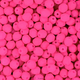 Csiszolt gyöngy 4mm - neon pink