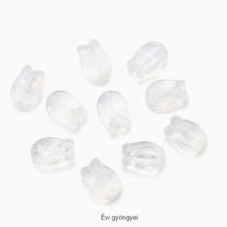 Tulipánvirág gyöngy - fagyos fehér