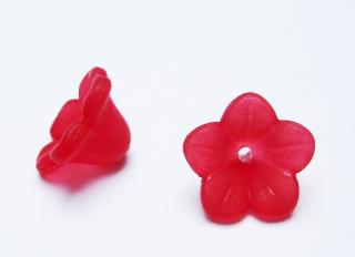 Trombita virág 7mmx12mm - piros